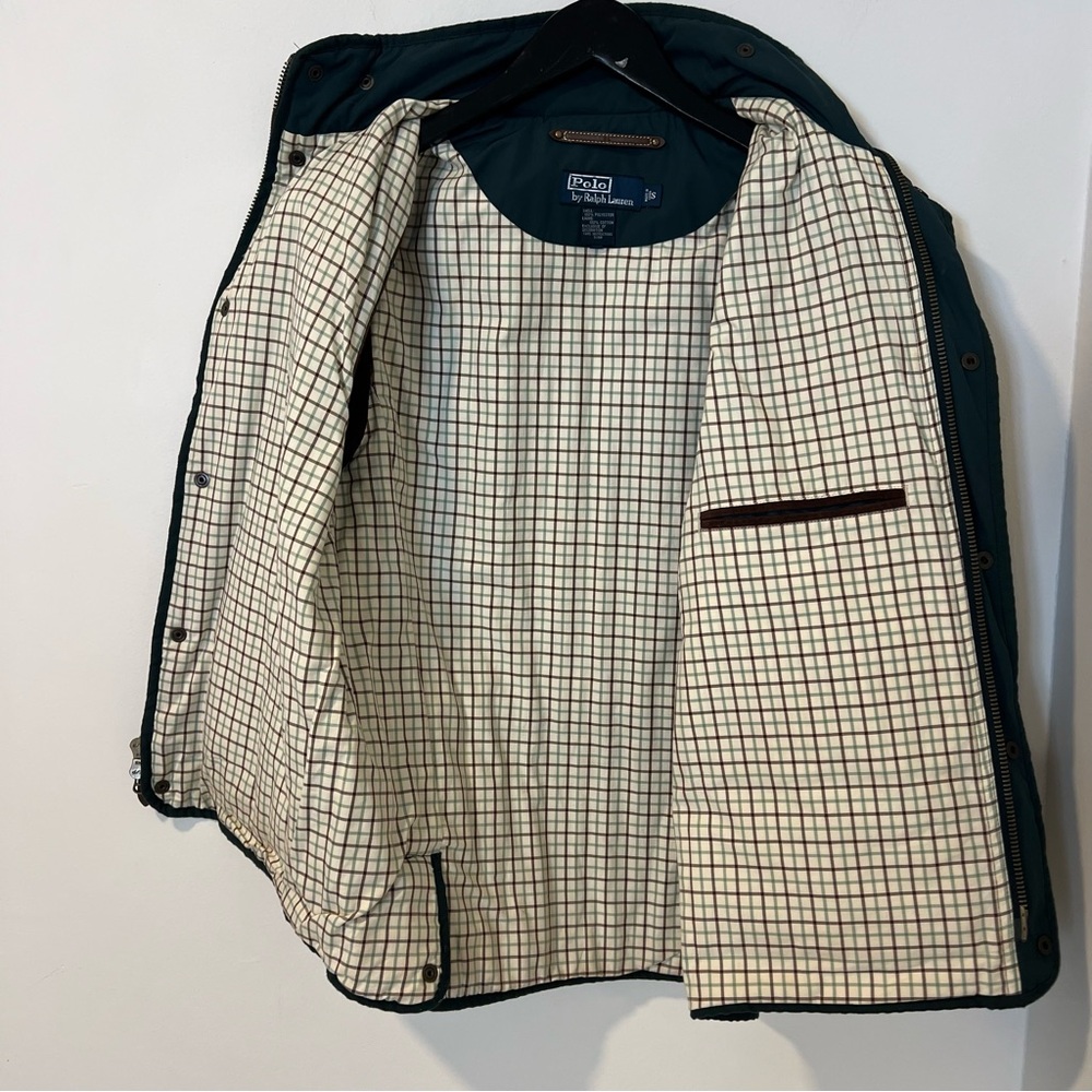Vintage Polo Ralph Lauren Bleecker Vest Men’s Small Green Hunter Jumper Logo - Picture 12 of 16
